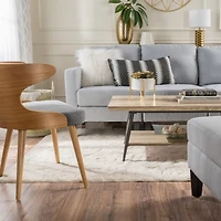 Simplie Fun Mid-Century Modern Canyon Gray Coffee Table With Storage Shelf