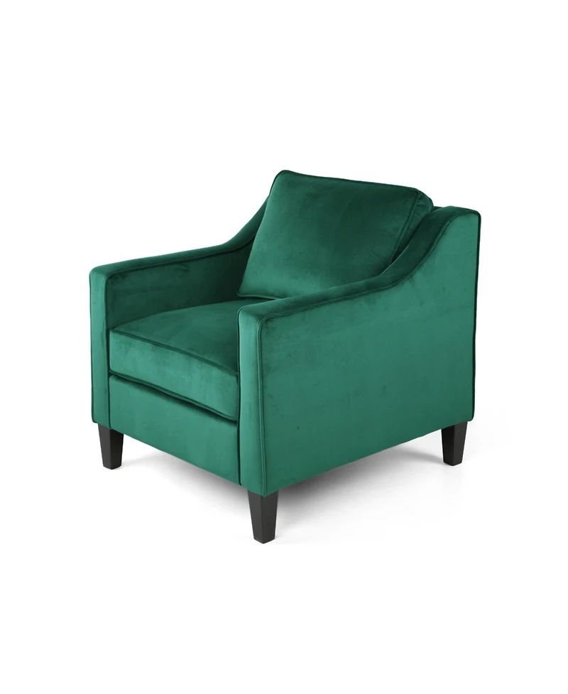 Plush Velvet Upholstered Sofa With Tufted Cushions And Gold Legs