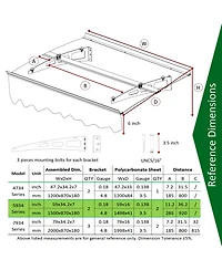 Streamdale Polycarbonate Door Window Awning with Valance