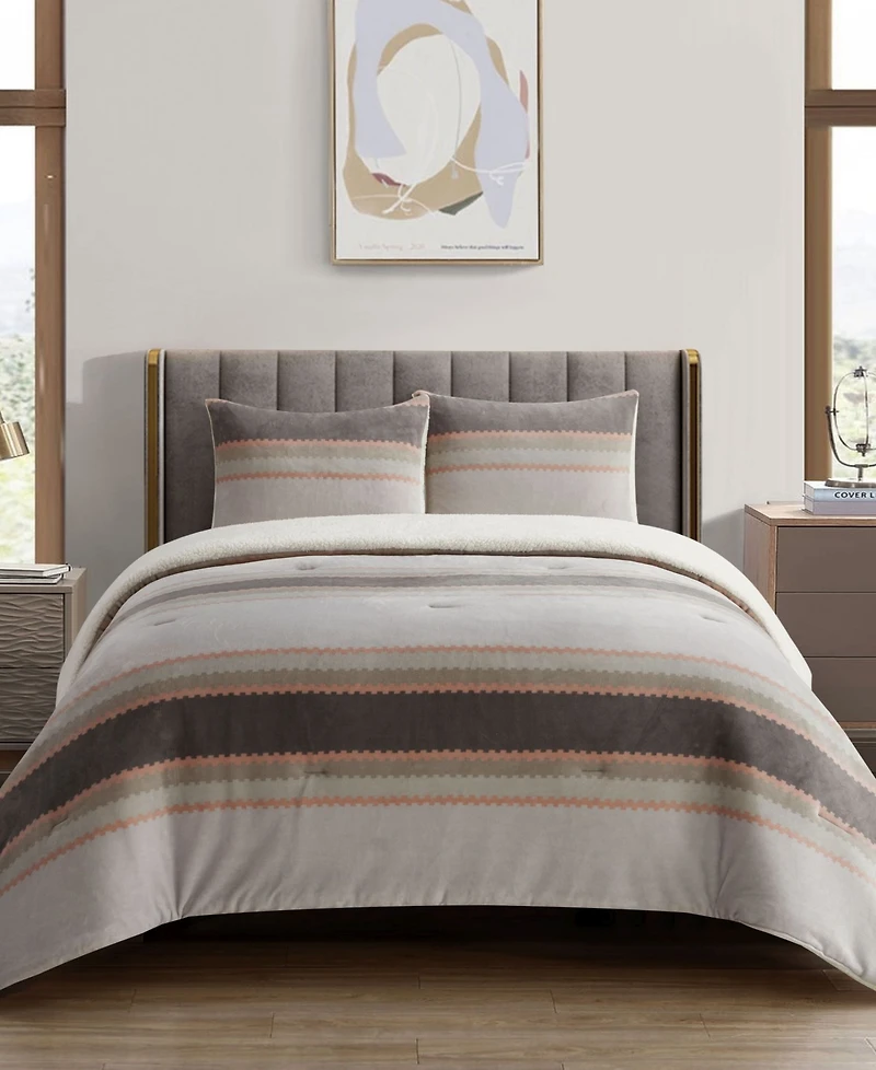 Stratford Park Briar Sherpa 3-Pc. Comforter Set