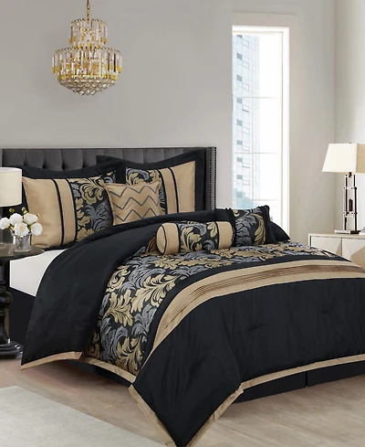 Stratford Park Lincoln 7-Piece Comforter Set, Queen