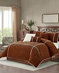 Stratford Park Arvada Solid Cabin Style 7-Pc. Comforter Set