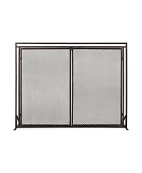 Streamdale Samantha Matte Black Iron Fireplace Screen