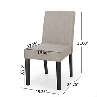 Streamdale Contemporary Upholstered Dining Chair With Tapered Rubberwood Legs