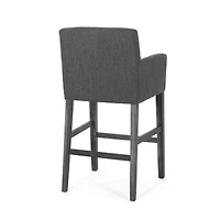 Streamdale Contemporary Upholstered Counter Stools With Armrests (30.5" Height)