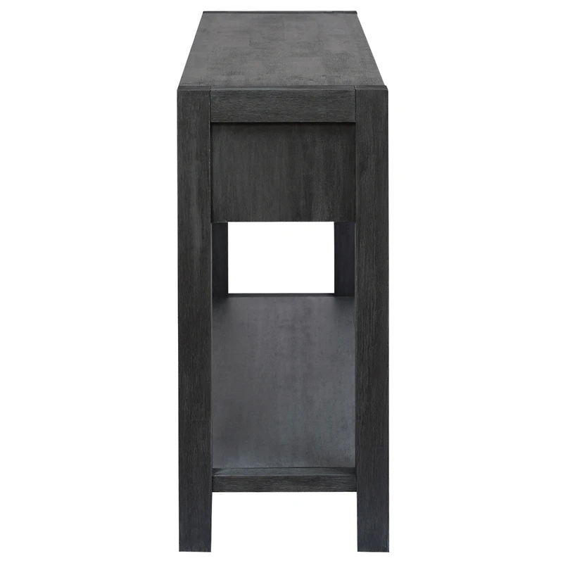 Streamdale Acacia Veneer Console Table with Drawers and Shelf