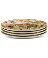 Certified International Woodland Critters Dinner Plates, Set of 4