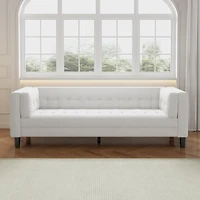 Streamdale Furniture Luxurious Velvet 3-Seater Sofa with Durable Eucalyptus Frame