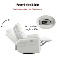 Streamdale 270 Power Swivel Glider Recliner with Usb Ports