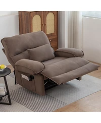 Streamdale Furniture Oversized Push-Back Recliner with Super Soft Fleece