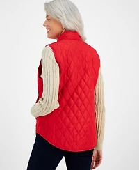 Style & Co Women's Quilted Mock-Neck Vest, Created for Macy's