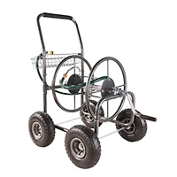 Streamdale 4-Wheel Garden Hose Reel Cart with Basket