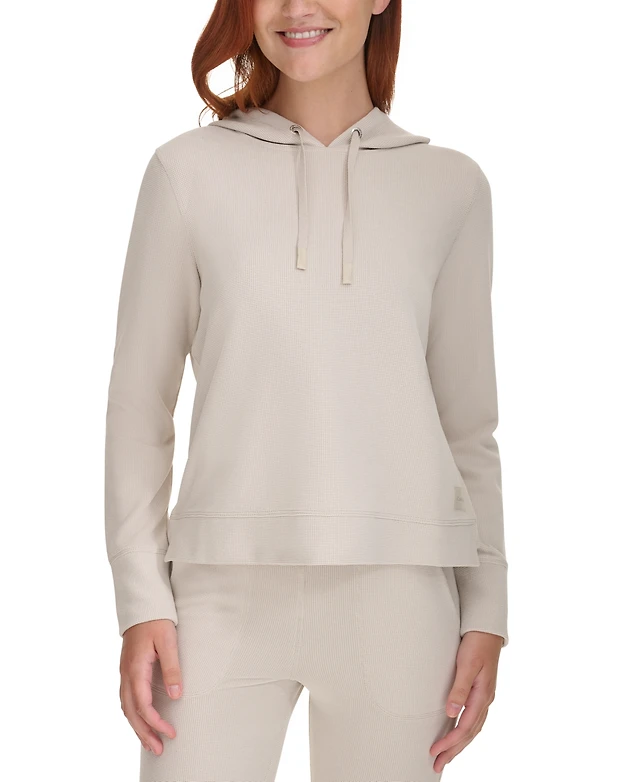 Shop Calvin Klein Performance Women's Waffle-Knit Pullover Hoodie