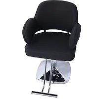 Simplie Fun Wide Seat Hydraulic Barber Chair with Stainless Steel Footrest