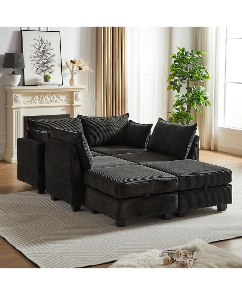 Streamdale Furniture Flexible Modular Sectional Sofa with Storage