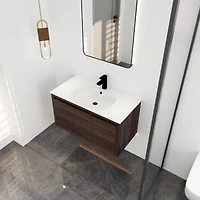 Streamdale 36" Floating Vanity with Gel Sink Ample Storage, Soft-Close, Durable