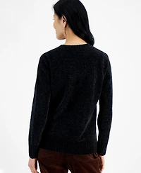 Style & Co Women's Crewneck Chenille Long-Sleeve Sweater, Created for Macy's