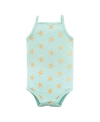 Hudson Baby Girls Cotton Sleeveless Bodysuits