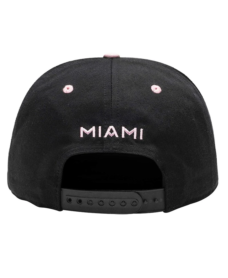 Fan Ink Men's Inter Miami Cf Black Bankroll Snapback Hat