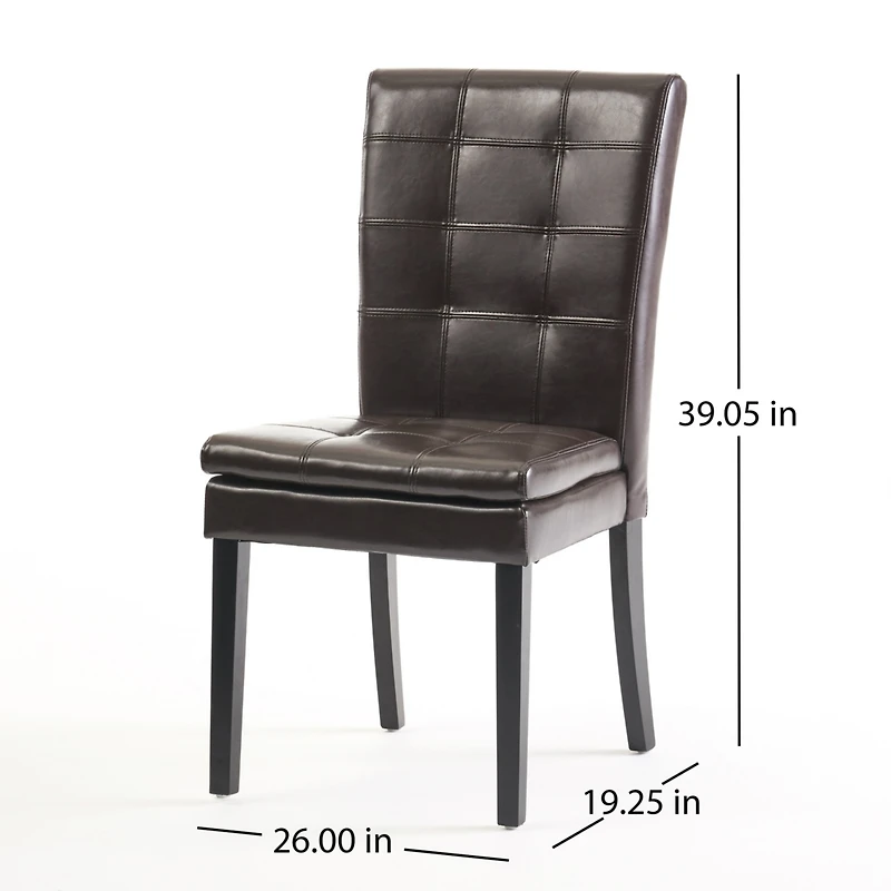 Streamdale Barrington Bonded Leather Tufted Dining Chair