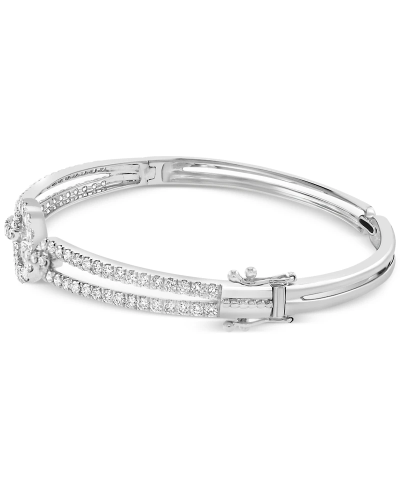 Effy Diamond Circle Openwork Bangle Bracelet (1-7/8 ct. t.w.) in 14k White Gold