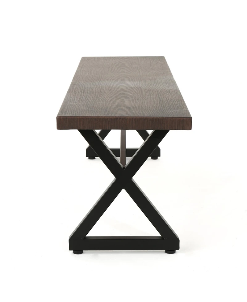Streamdale Modern Outdoor Aluminum Bench With Steel Frame