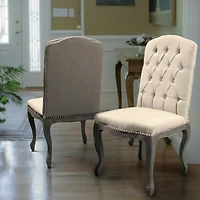 Simplie Fun Luxurious Button-Tufted Dining Chair With Cabriole Legs