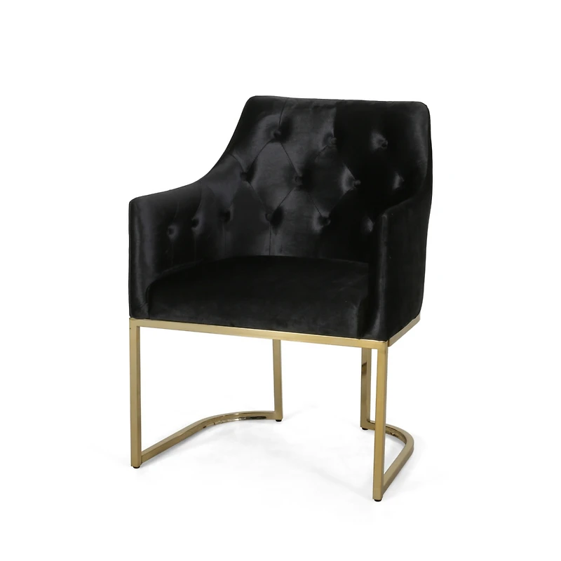 Simplie Fun Luxurious Modern Glam Accent Chair With Gold Accents