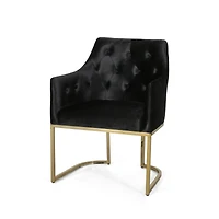 Simplie Fun Luxurious Modern Glam Accent Chair With Gold Accents