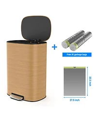 Streamdale 50L Soft-Close Stainless Steel Foot Pedal Trash Can