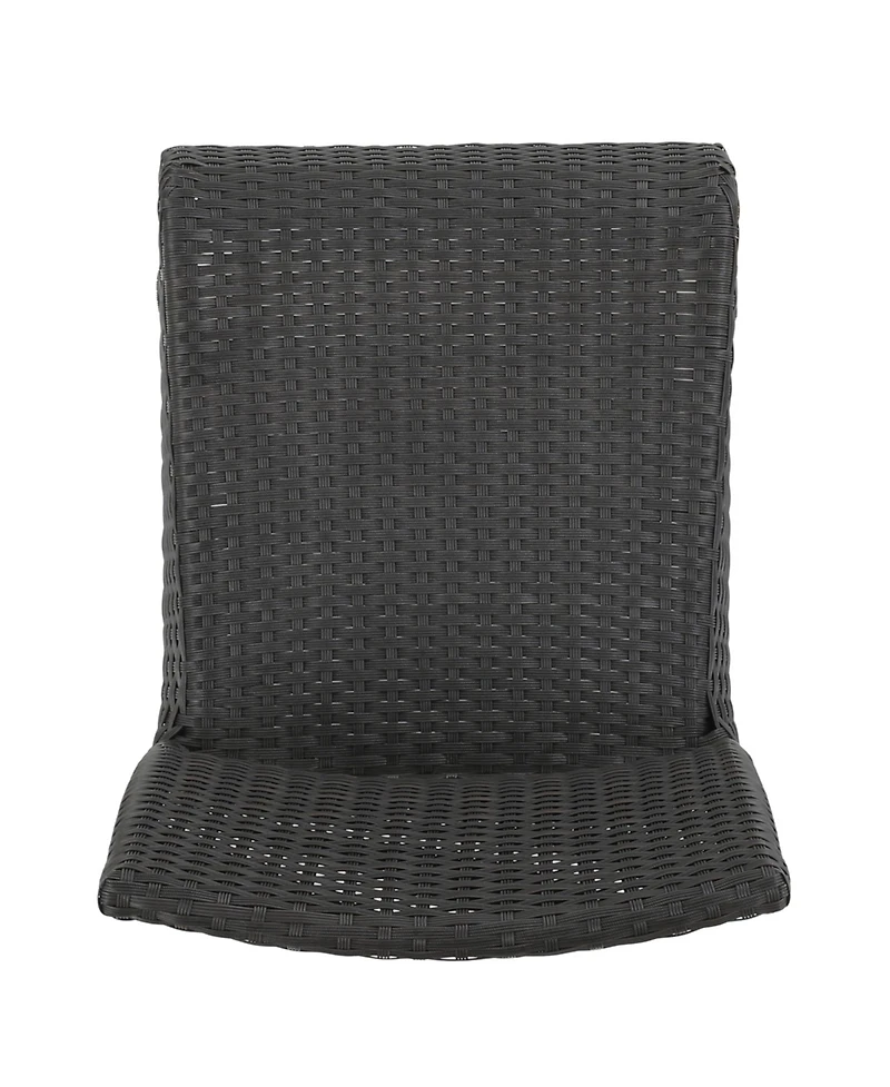Streamdale Dark Brown Wicker Outdoor Barstools (Set Of 2)