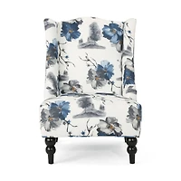 Streamdale Modern Wingback Club Chair, Black Checkerboard, 28D X 33W 38H Inch