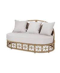 Streamdale Furniture Wicker Outdoor Daybed With Pillows