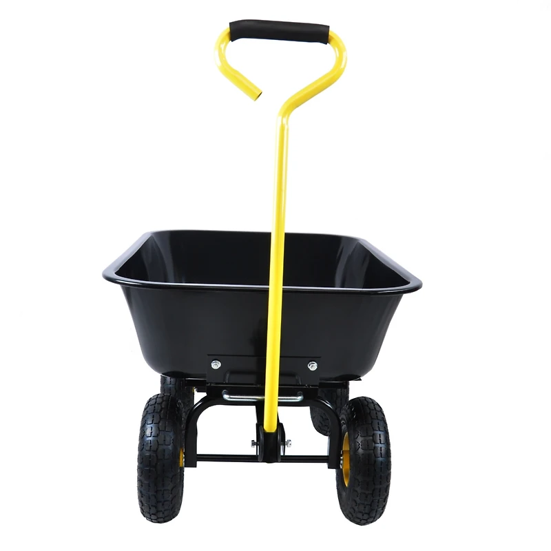 Streamdale Folding Poly Garden Dump Truck, Steel Frame, 10" Pneumatic Tires
