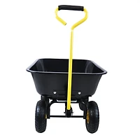 Streamdale Folding Poly Garden Dump Truck, Steel Frame, 10" Pneumatic Tires