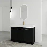Streamdale Furniture 48" Freestanding Vanity with Resin Sink & Soft-Close Doors
