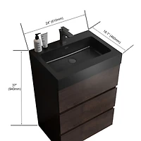 Streamdale 24" Modern Vanity Elegance, Storage, Silence