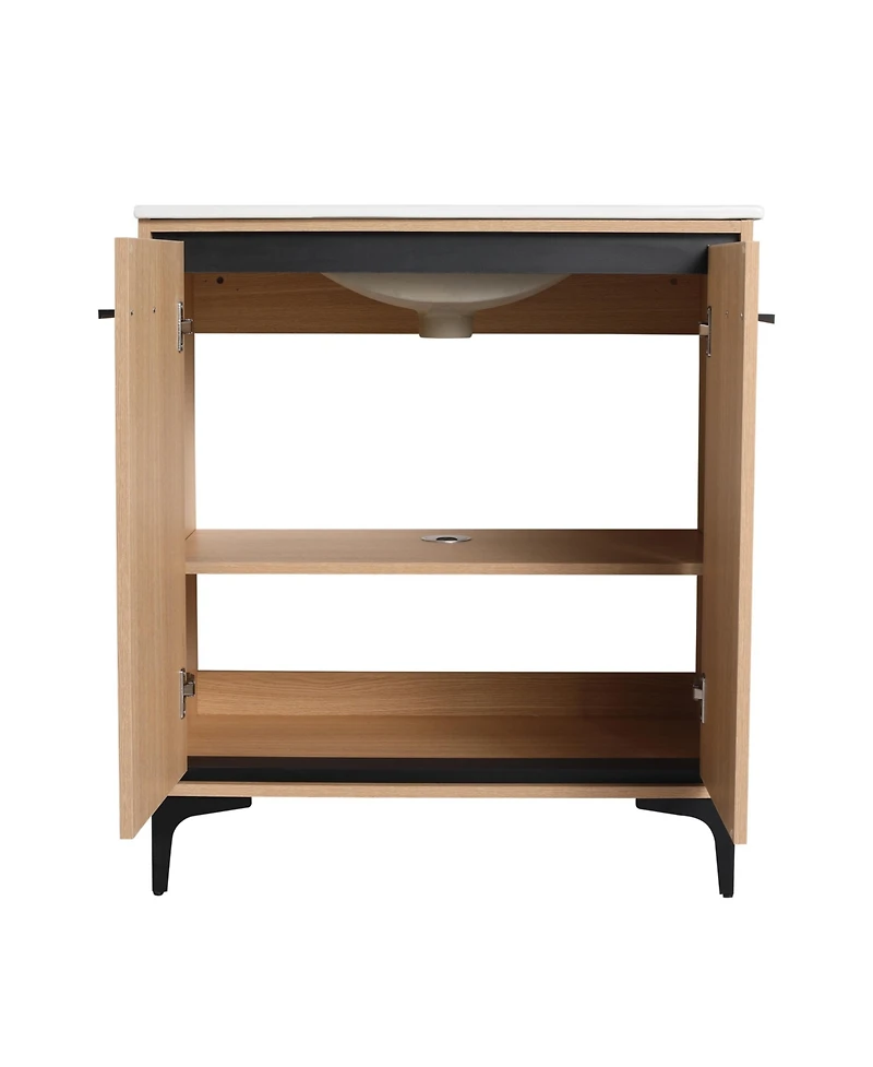 Streamdale 30" Bathroom Vanity with Storage Cabinet, Engineered Wood