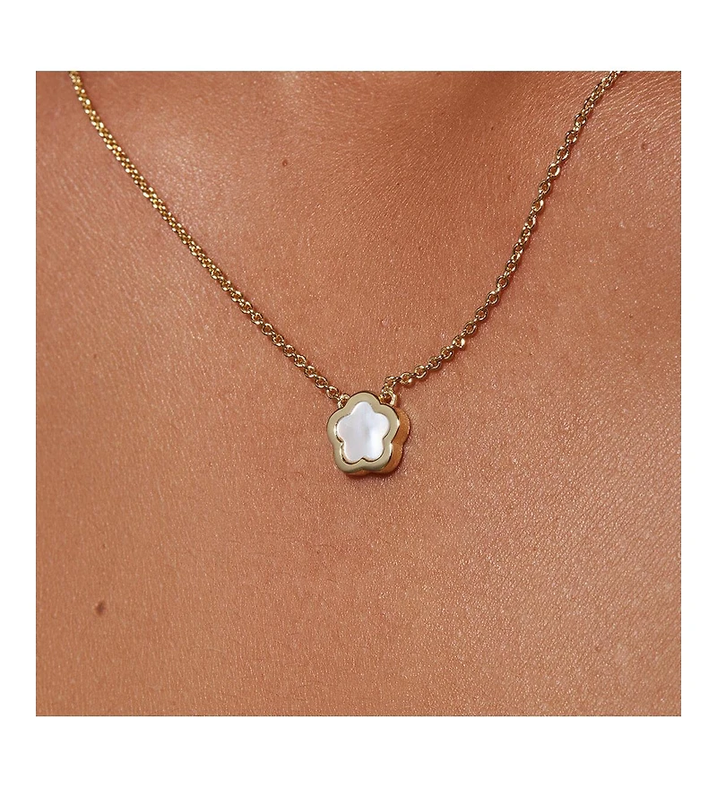 Ana Luisa Mother of Pearl Inlay Flower Pendant - Saya