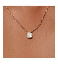 Ana Luisa Mother of Pearl Inlay Flower Pendant - Saya