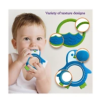 Sperric Baby Girls Penguin Teether – Fun and Cute Soothing Soft Silicone Teethers with Textured Design for an