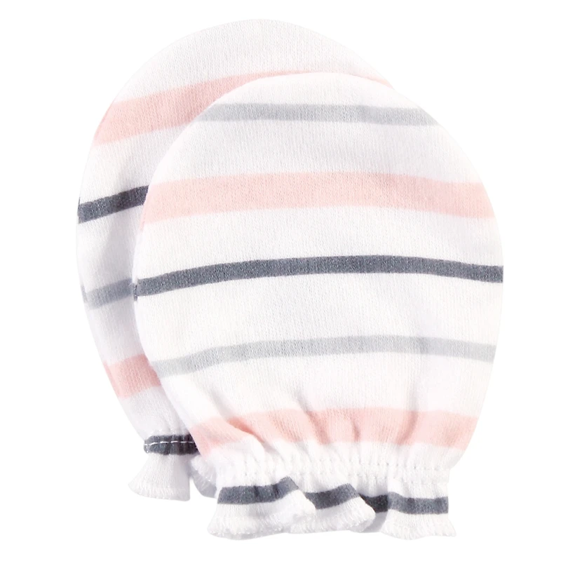 Hudson Baby Baby Girls Hudson Cotton Scratch Mittens, Enchanted Forest, 0-6 Months