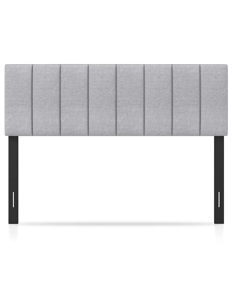 Slickblue Linen Upholstered Headboard with Solid Wood Legs and Adjustable Width