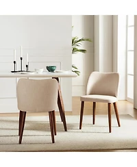 Hulala Home Melisa Dining Chair with Solid Wooden Legs,Set of 2