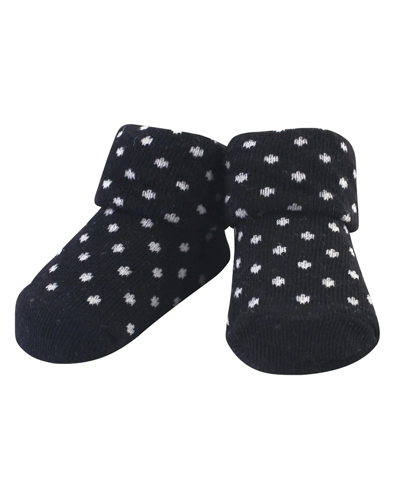 Hudson Baby Girls Five-Piece Bibs & Socks Set Essentials