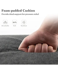 Slickblue Outdoor Chaise Lounge Cushion Patio Furniture Folding Pad with Fixing Straps