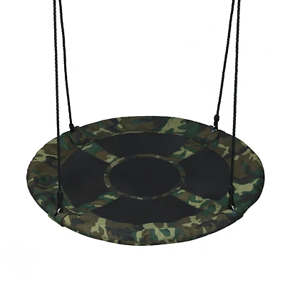 Slickblue 40 Inch Flying Saucer Tree Swing Outdoor Play Set with Adjustable Ropes Gift for Kids