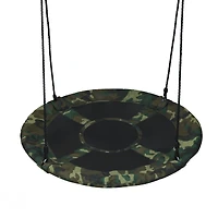 Slickblue 40 Inch Flying Saucer Tree Swing Outdoor Play Set with Adjustable Ropes Gift for Kids