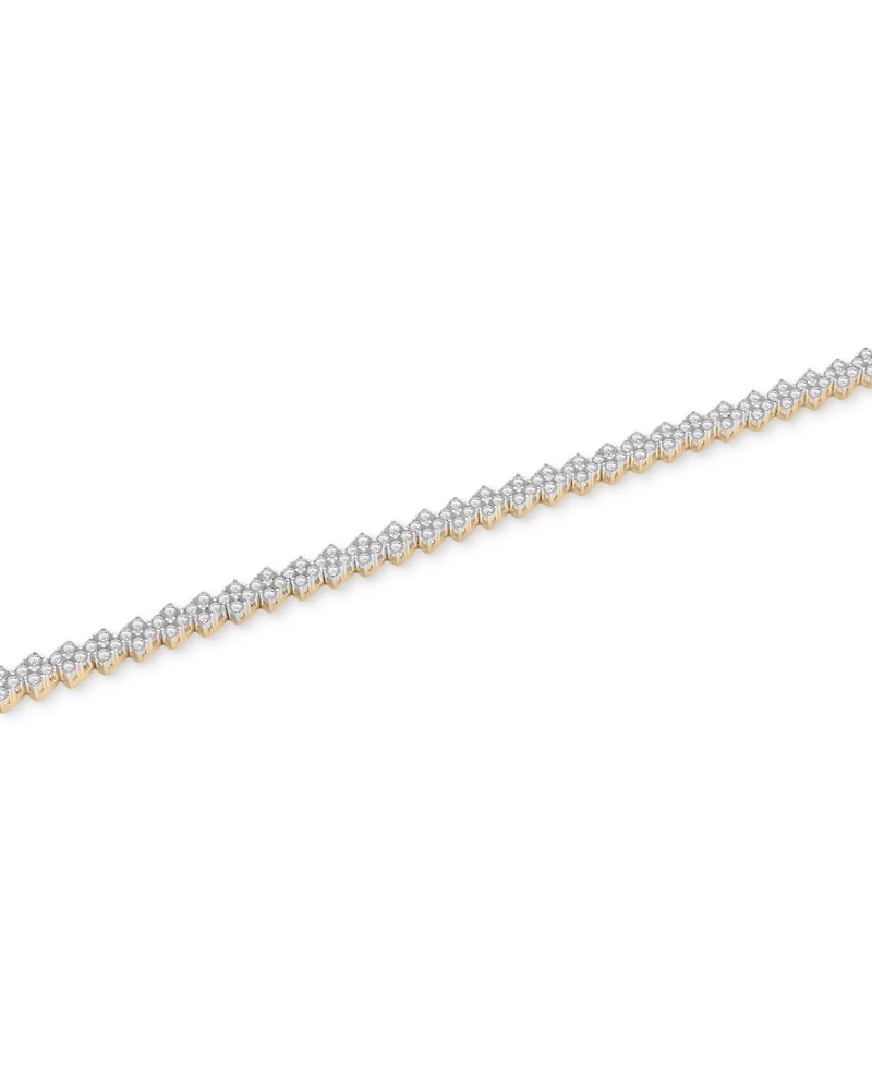 Wrapped in Love Diamond Zigzag Cluster Link Bracelet (3/4 ct. t.w.) in 10k Gold, Created for Macy's