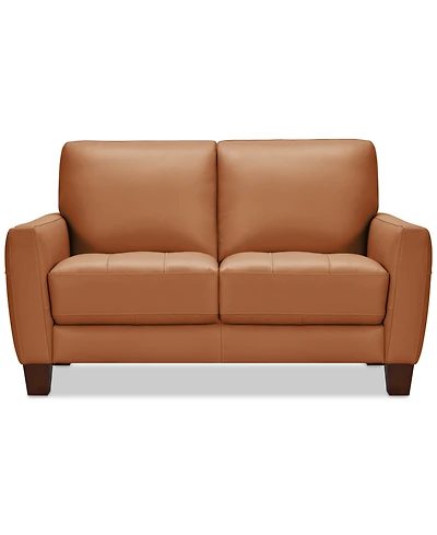 Galligher 59" Leather Loveseat, Created for Macy's